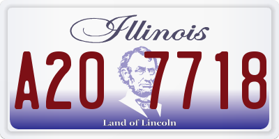 IL license plate A207718