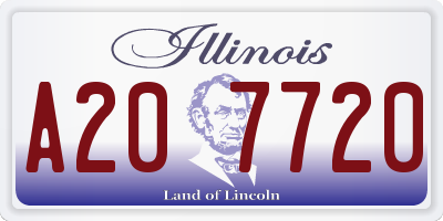 IL license plate A207720