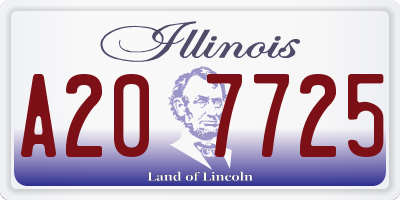 IL license plate A207725