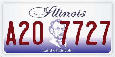 IL license plate A207727