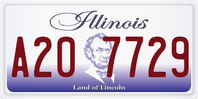 IL license plate A207729