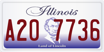 IL license plate A207736