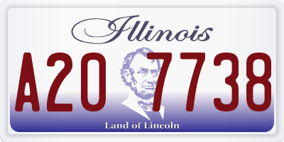 IL license plate A207738