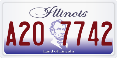 IL license plate A207742
