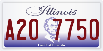 IL license plate A207750