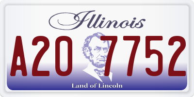 IL license plate A207752
