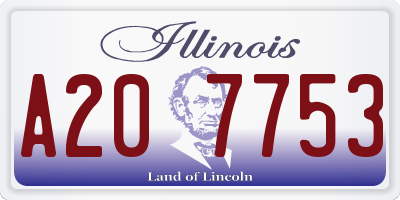 IL license plate A207753