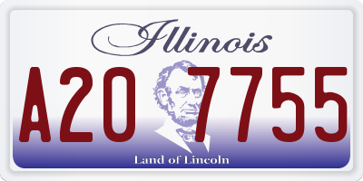 IL license plate A207755