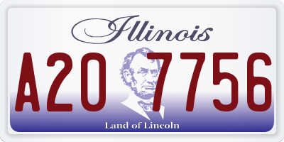 IL license plate A207756