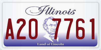 IL license plate A207761