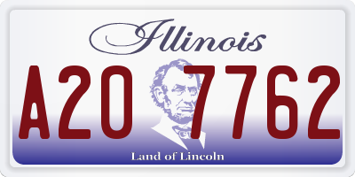 IL license plate A207762