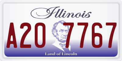 IL license plate A207767