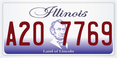 IL license plate A207769