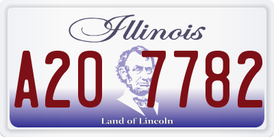 IL license plate A207782
