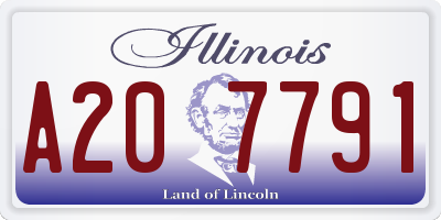 IL license plate A207791