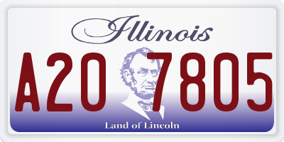 IL license plate A207805