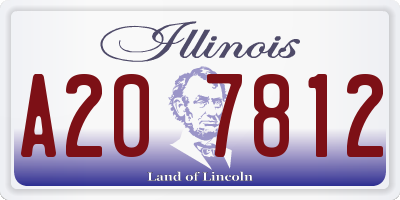 IL license plate A207812