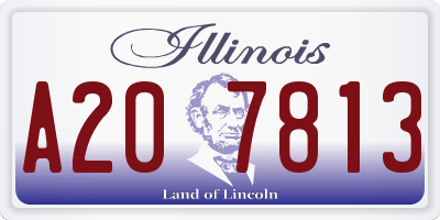IL license plate A207813