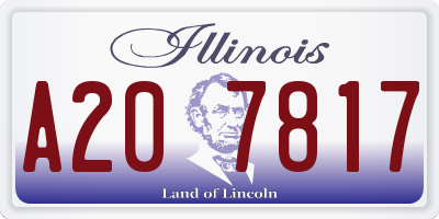 IL license plate A207817