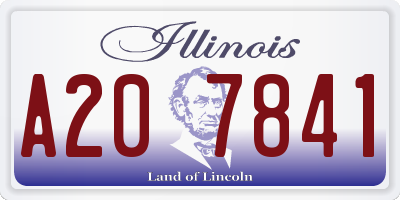 IL license plate A207841