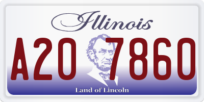IL license plate A207860