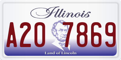 IL license plate A207869