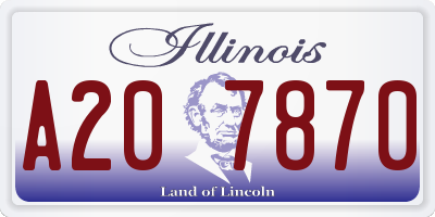 IL license plate A207870