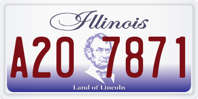 IL license plate A207871