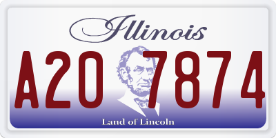 IL license plate A207874