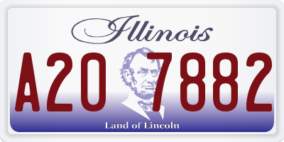 IL license plate A207882