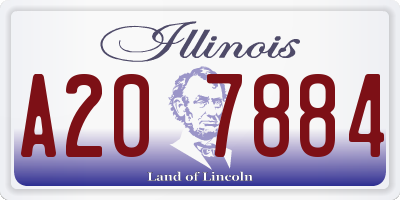 IL license plate A207884