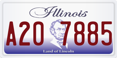 IL license plate A207885