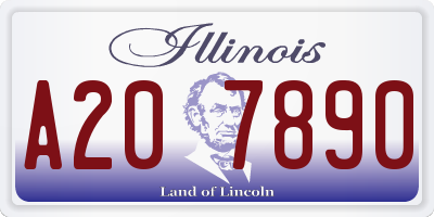 IL license plate A207890