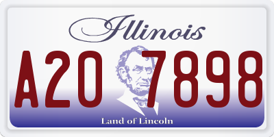 IL license plate A207898