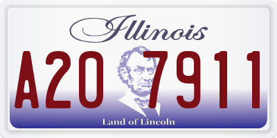 IL license plate A207911