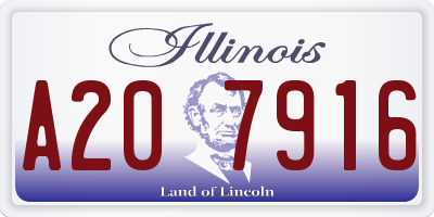 IL license plate A207916