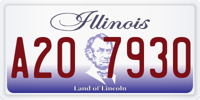 IL license plate A207930
