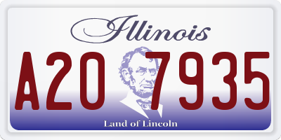 IL license plate A207935