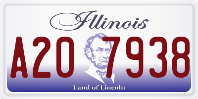 IL license plate A207938