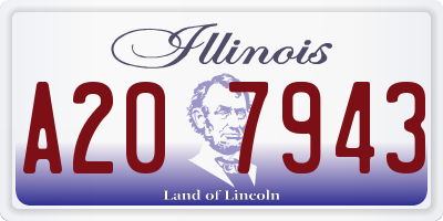 IL license plate A207943
