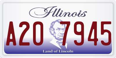 IL license plate A207945