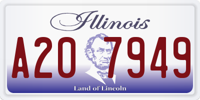 IL license plate A207949
