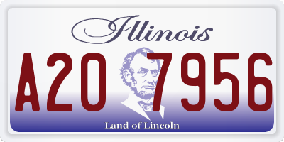 IL license plate A207956