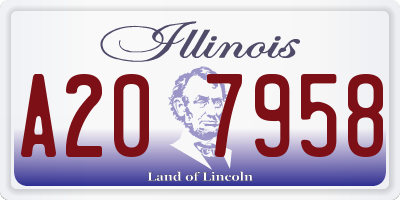 IL license plate A207958