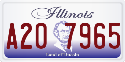IL license plate A207965