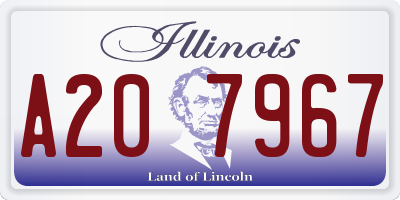 IL license plate A207967