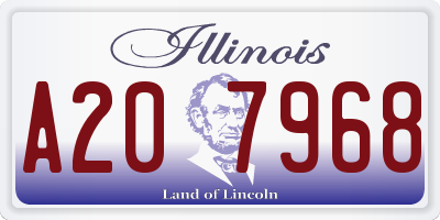 IL license plate A207968