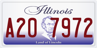 IL license plate A207972