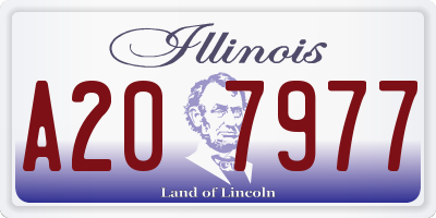 IL license plate A207977