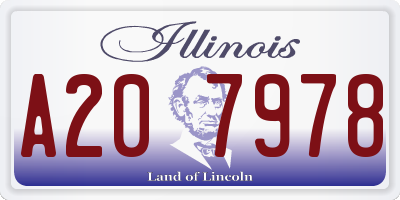 IL license plate A207978